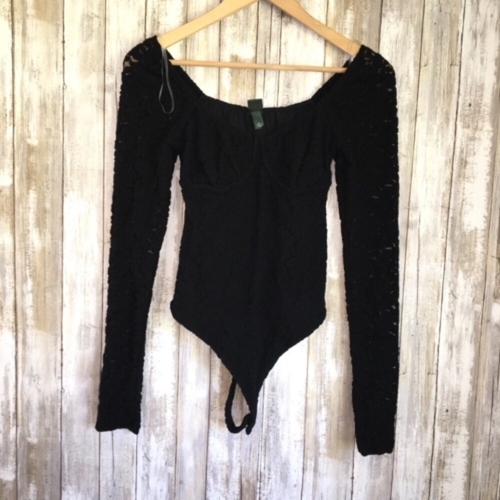 Wild Fable Black Lace Bodysuit - Picture 3 of 7